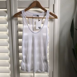 NWT Anine Bing White Racerback Tank Top